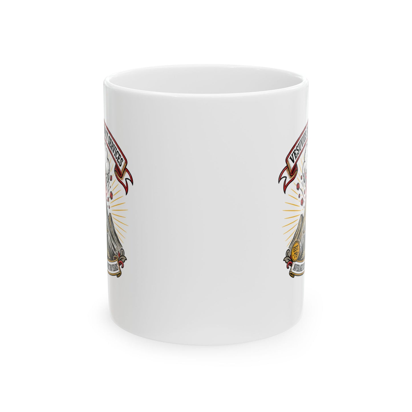 Vesuvius Emergency Services Est 79 Ceramic Mug, (11oz, 15oz)