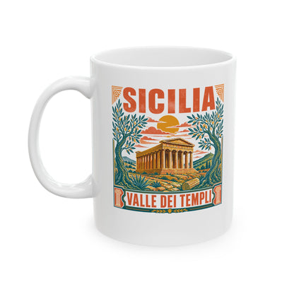 Agrigento Valley of the Greek Temples Ceramic Mug, (11oz, 15oz)