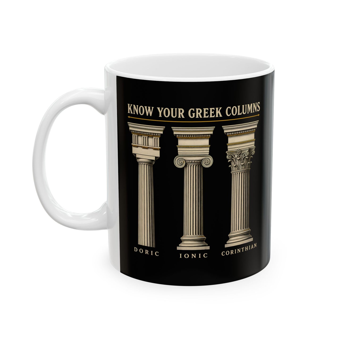Know Your Greek Columns Ceramic Mug, (11oz, 15oz)