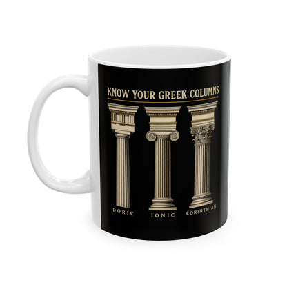 Know Your Greek Columns Ceramic Mug, (11oz, 15oz)