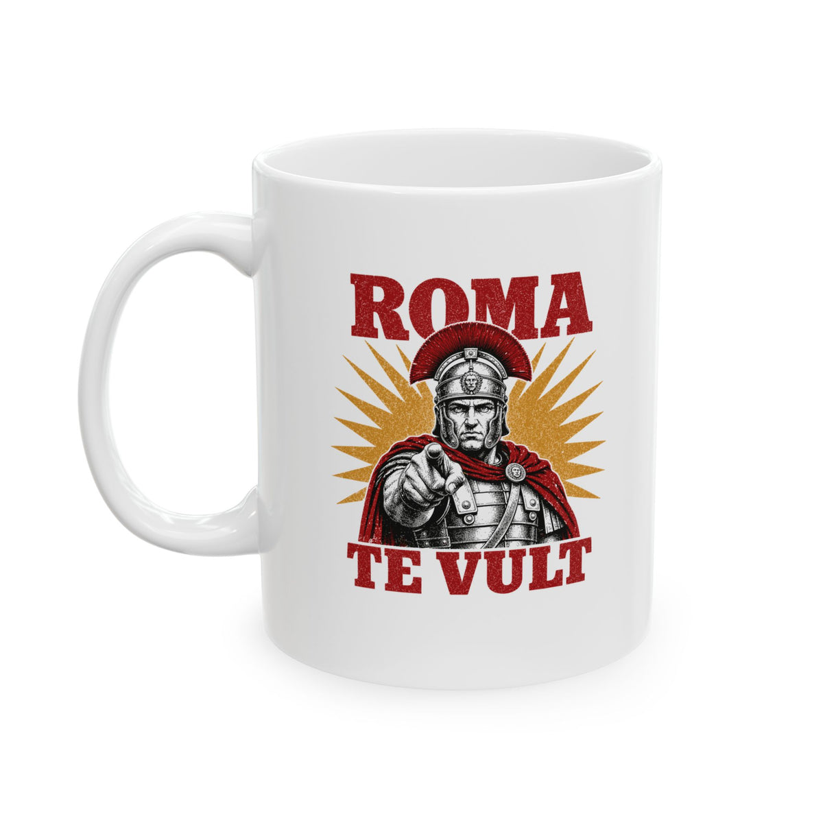 Roma Te Vult Rome Wants You Latin Ceramic Mug, (11oz, 15oz)