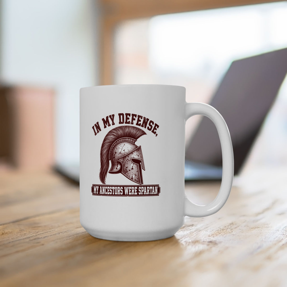In My Defense My Ancestors Were Spartan Ceramic Mug, (11oz, 15oz)