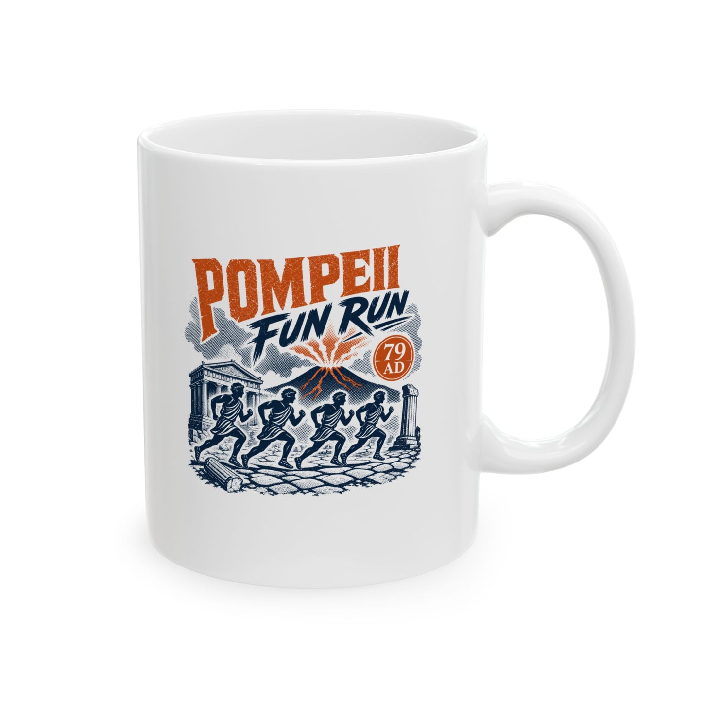 Pompeii Fun Run Poster Style Ceramic Mug, (11oz, 15oz)