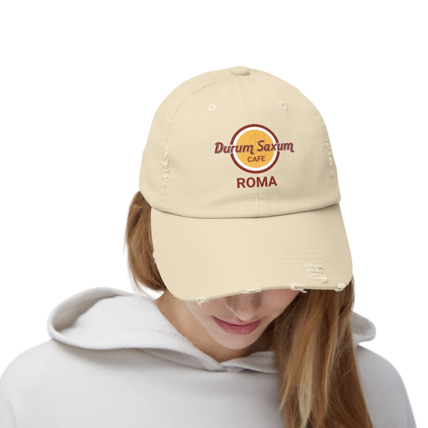 Hard Rock Cafe Roma in Latin  Unisex Distressed Cap