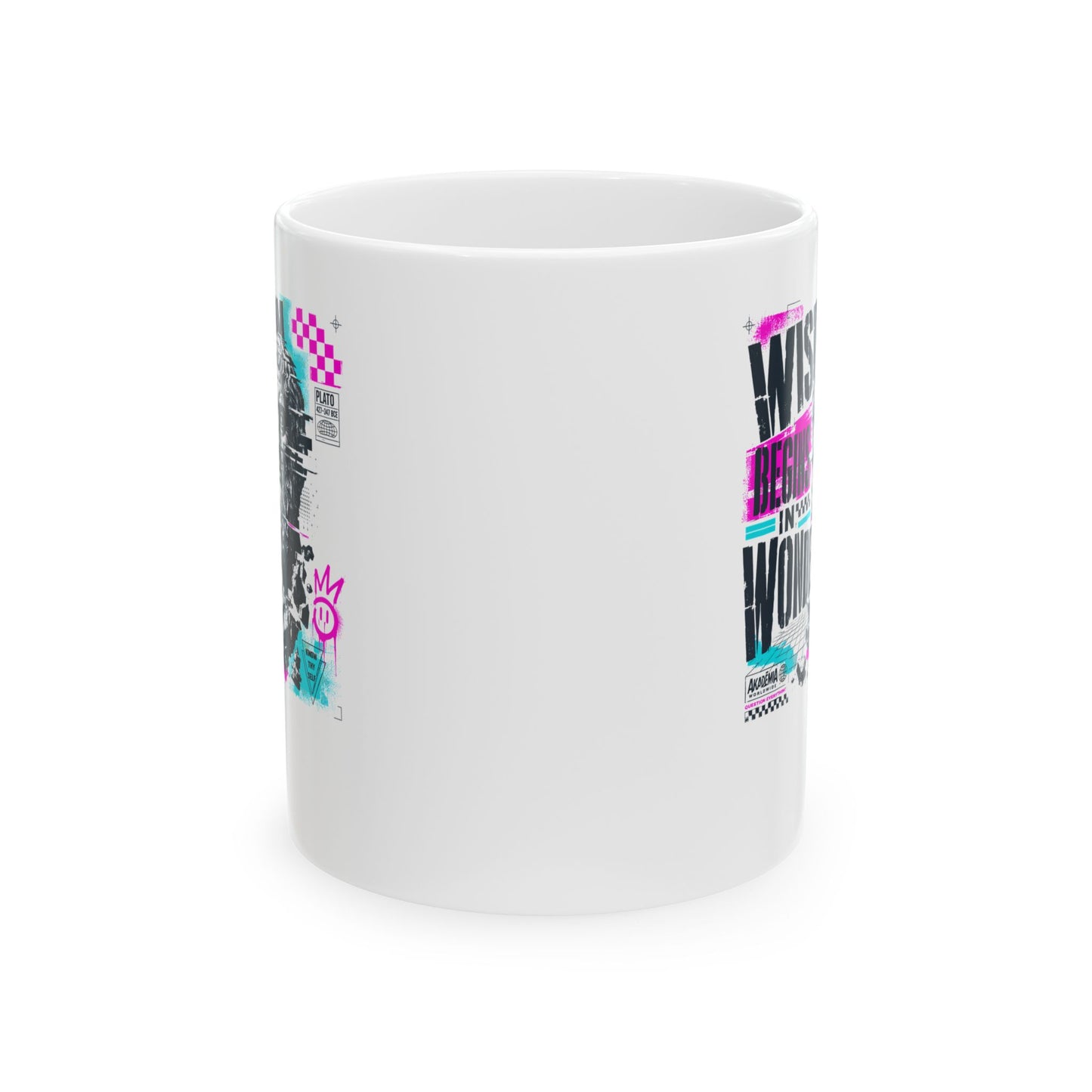 Plato Wisdom Begins in Wonder Ceramic Mug, (11oz, 15oz)