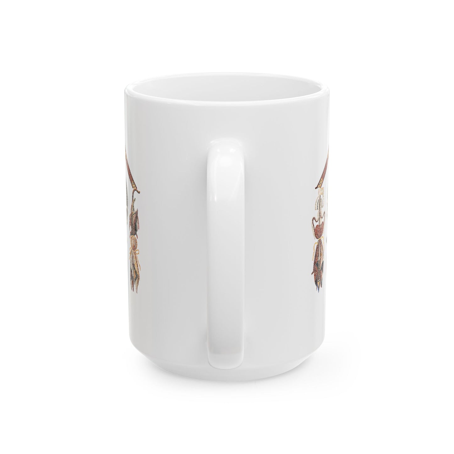Pompeii Mosaic Mori Skull Ceramic Mug, (11oz, 15oz)