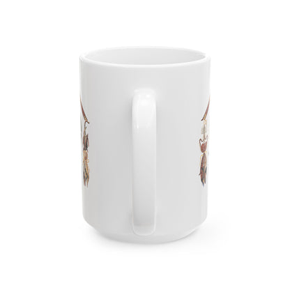 Pompeii Mosaic Mori Skull Ceramic Mug, (11oz, 15oz)
