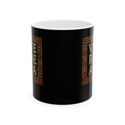 Vive Ride Ama Live Laugh Love Mosaic Ceramic Mug, (11oz, 15oz)