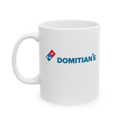 Domitian's Pizza Logo Ceramic Mug, (11oz, 15oz)