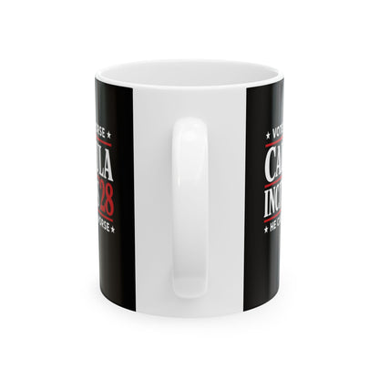 Caligula Incitatus Vote the Horse Ceramic Mug, (11oz, 15oz)