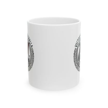 Victory or Valhalla Viking Longship Ceramic Mug, (11oz, 15oz)