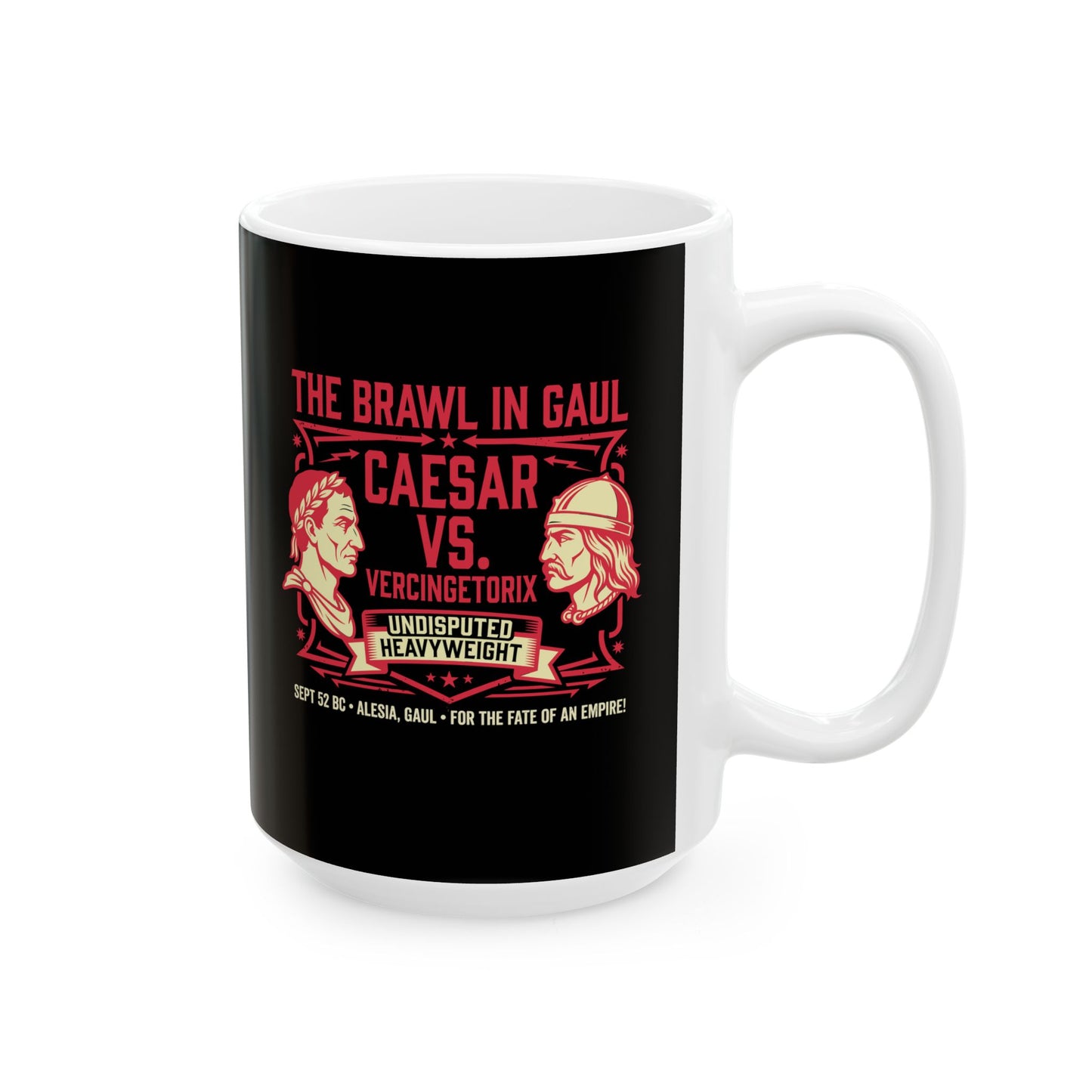 Caesar vs Vercingetorix Battle of Alesia Ceramic Mug, (11oz, 15oz)