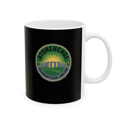 Stone Henge Badge Ceramic Mug, (11oz, 15oz)