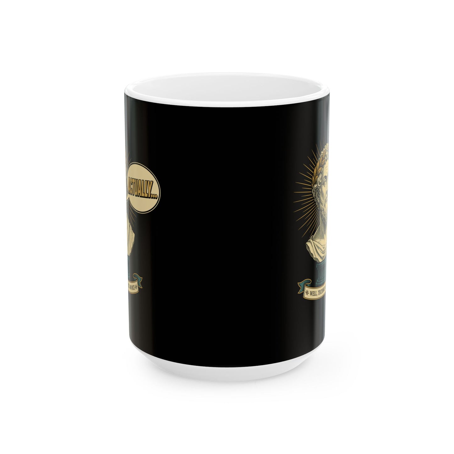 Actually... Pedantic Philosopher Bust Ceramic Mug, (11oz, 15oz)