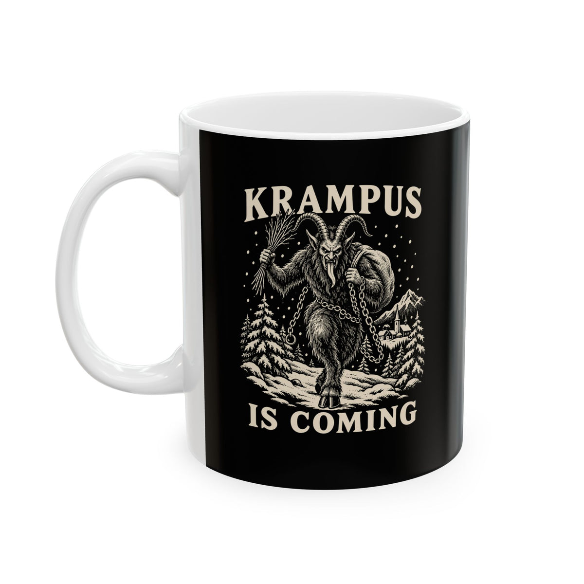 Krampus Is Coming Ceramic Mug, (11oz, 15oz)
