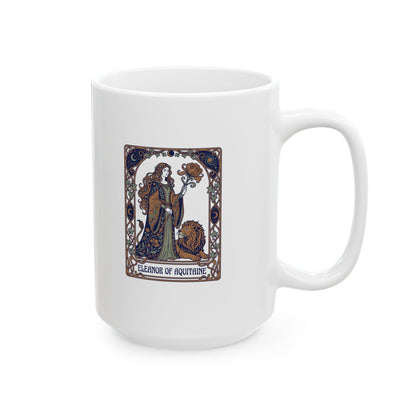 Eleanor of Aquitaine Art Nouveau Ceramic Mug, (11oz, 15oz)