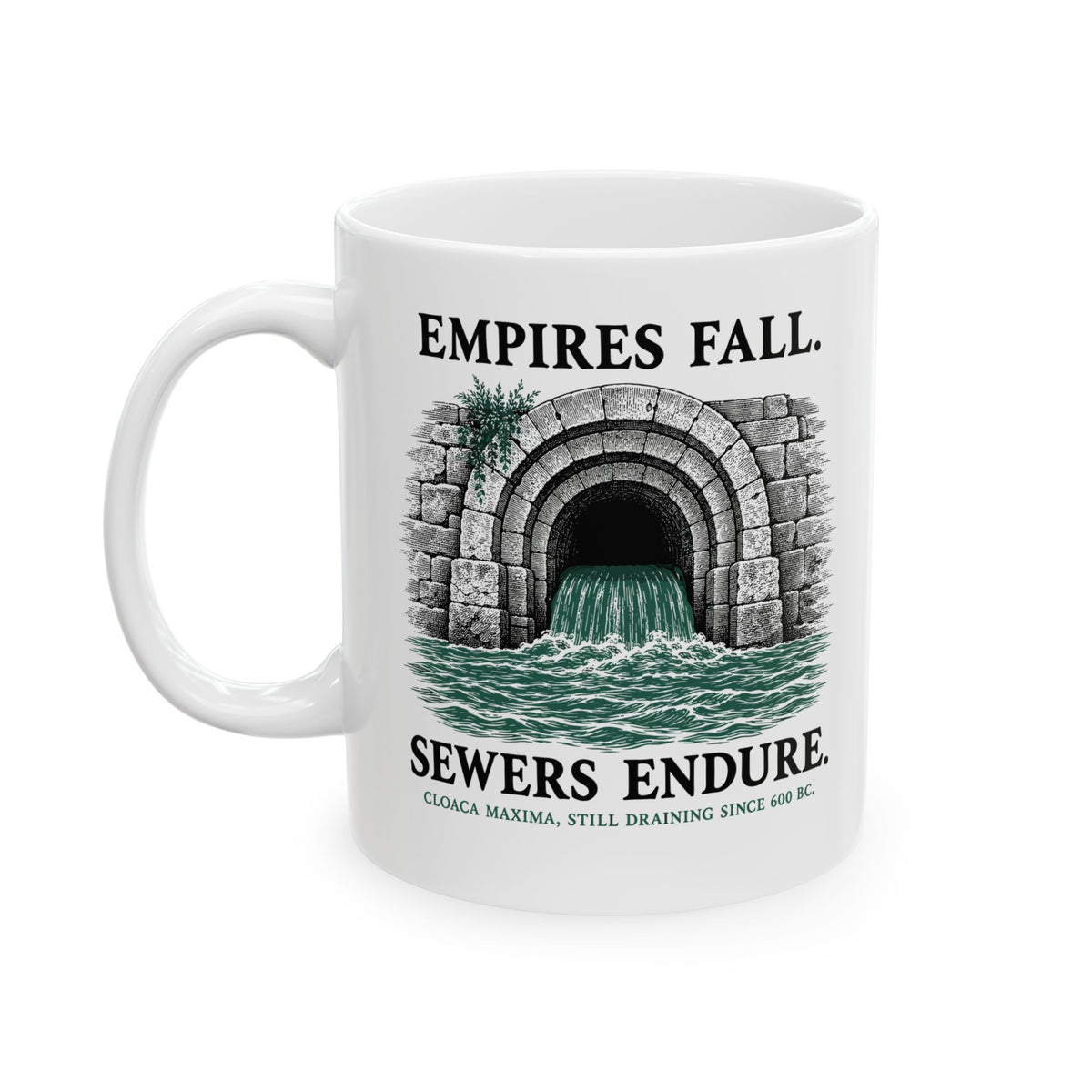 Empires Fall Sewers Endure Cloaca Maxima Ceramic Mug, (11oz, 15oz)