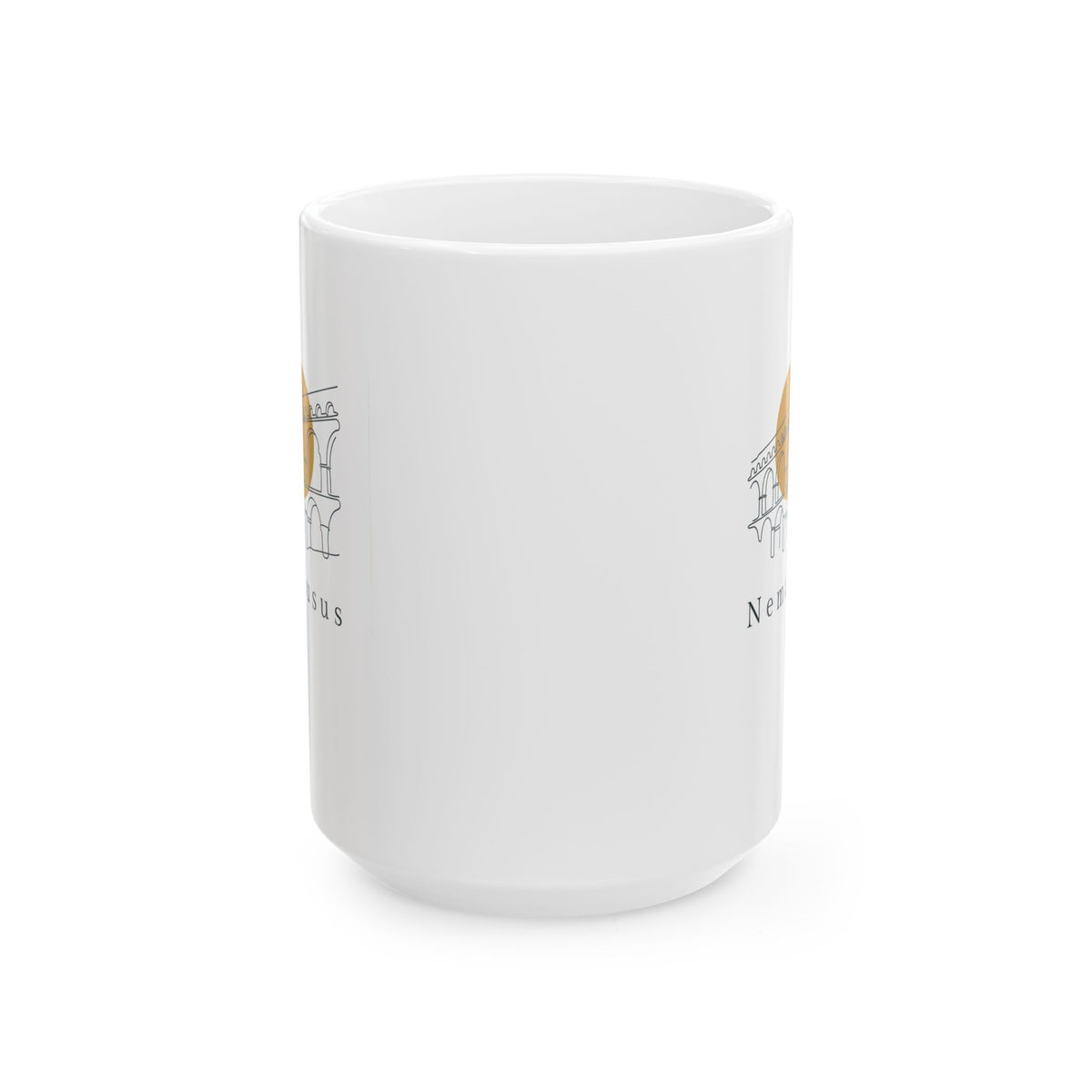 Pont Du Gard Nemausus Nimes in Latin Ceramic Mug, (11oz, 15oz)