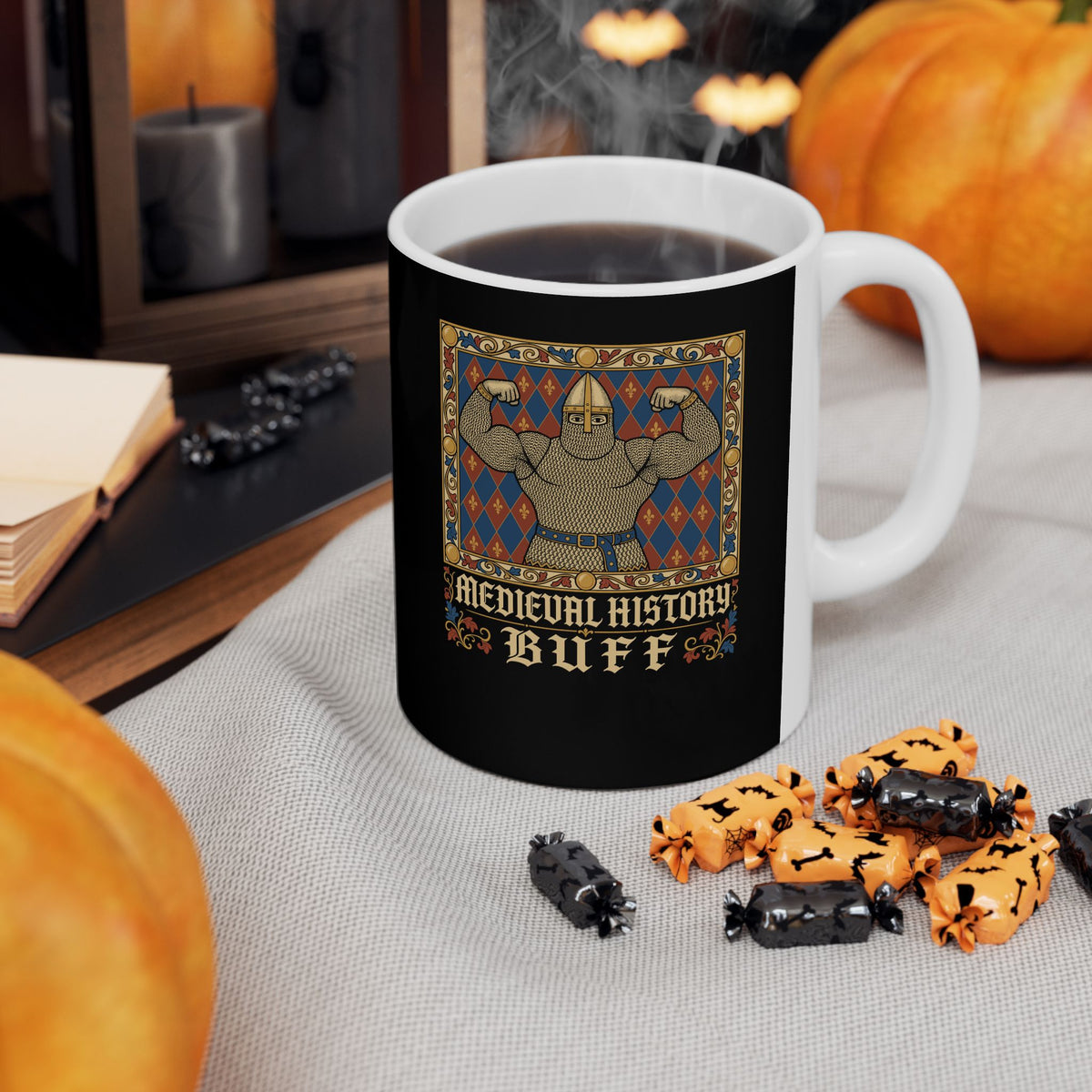 Medieval History Buff Knight Ceramic Mug, (11oz, 15oz)