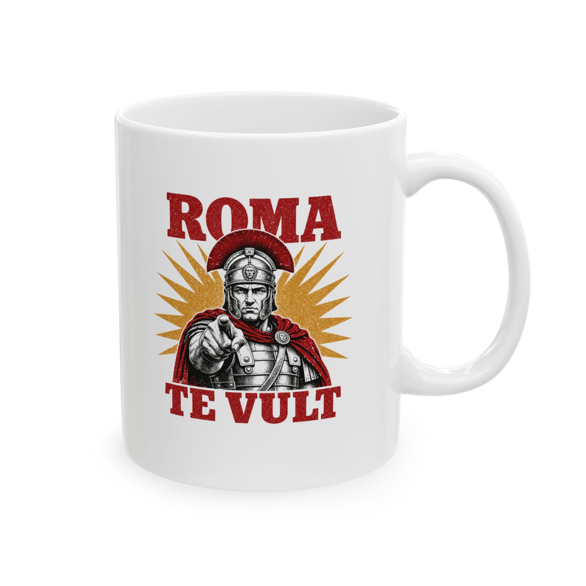 Roma Te Vult Rome Wants You Latin Ceramic Mug, (11oz, 15oz)