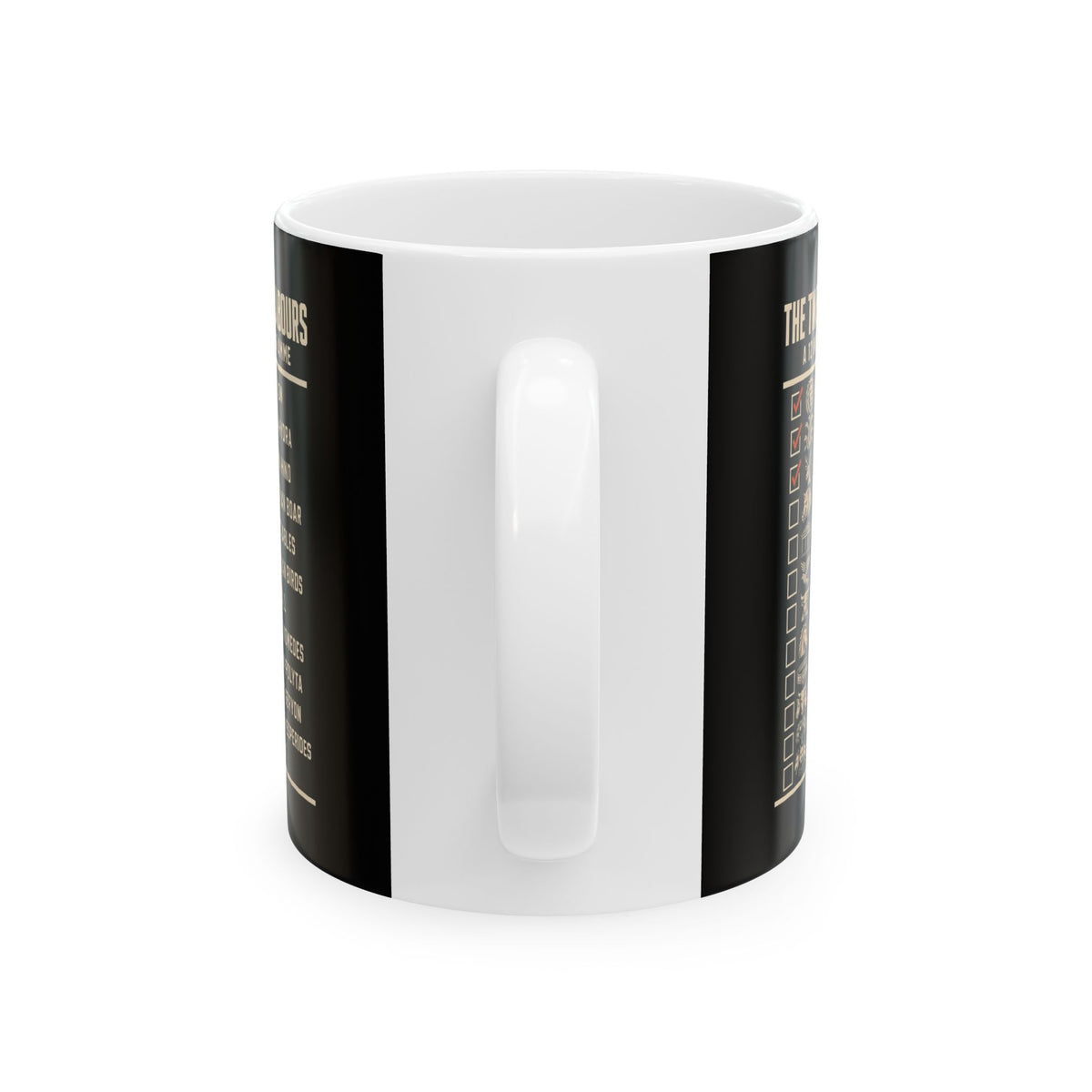 12 Labors Back Print Ceramic Mug, (11oz, 15oz)
