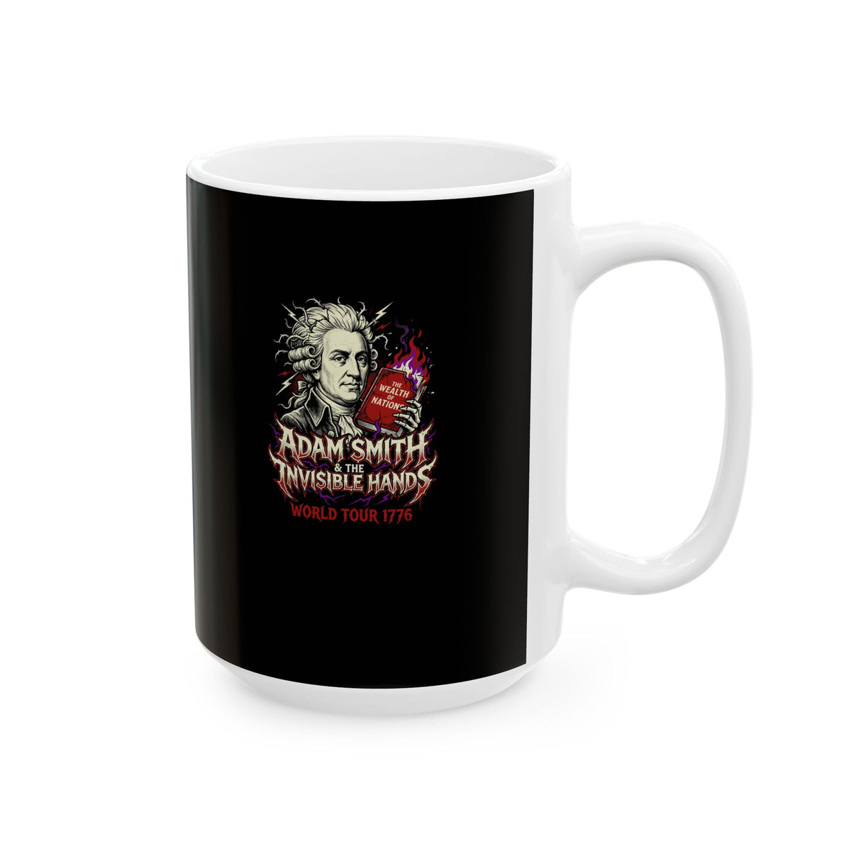 Heavy Metal Adam Smith Invisible Hand Tour Ceramic Mug, (11oz, 15oz)