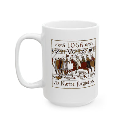 1066 Never Forget Old English Tapestry Ceramic Mug, (11oz, 15oz)