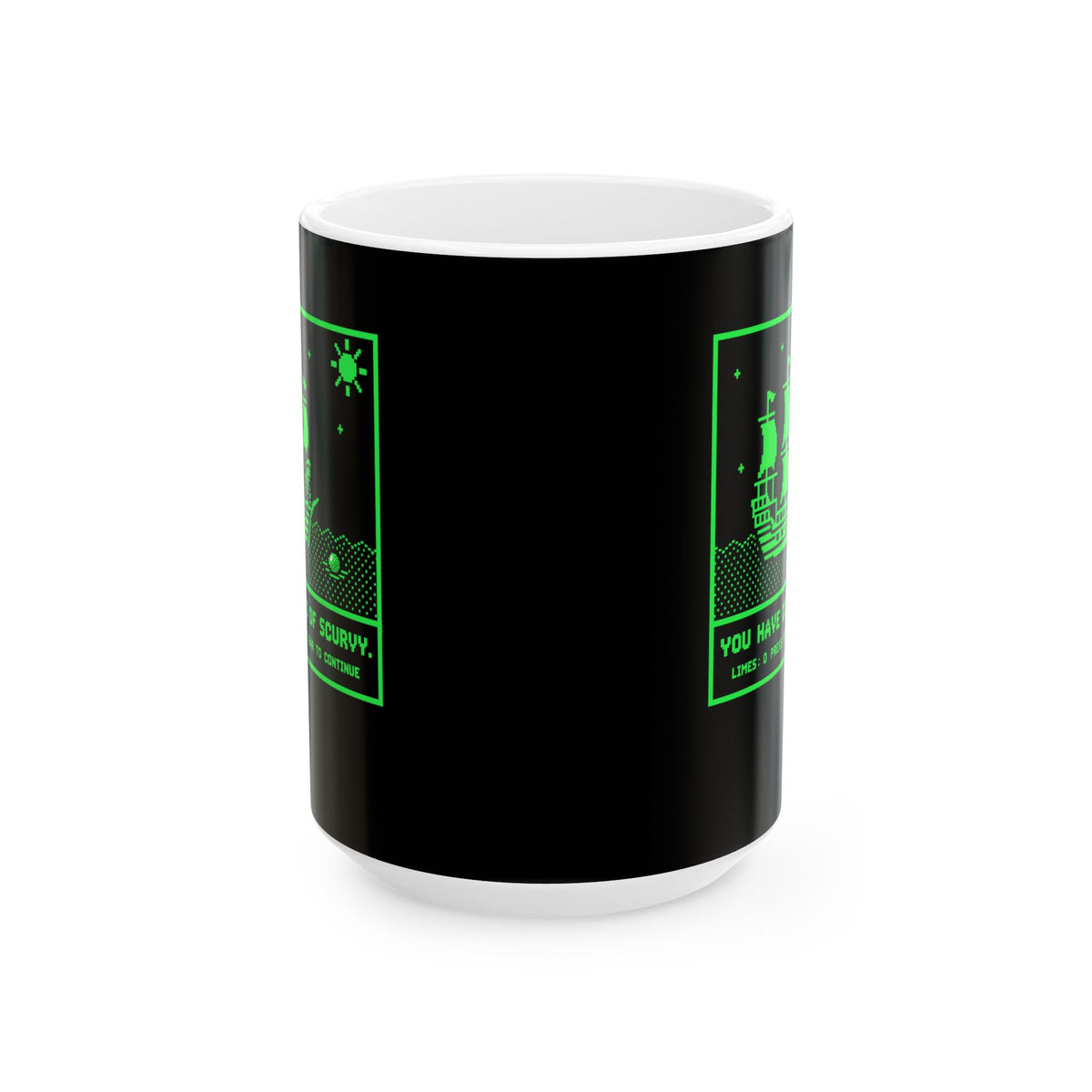 8 Bit Died of Scurvy Ceramic Mug, (11oz, 15oz)