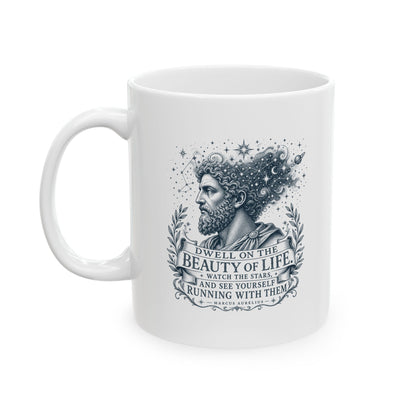 Running with the Stars Aurelius Quote Ceramic Mug, (11oz, 15oz)