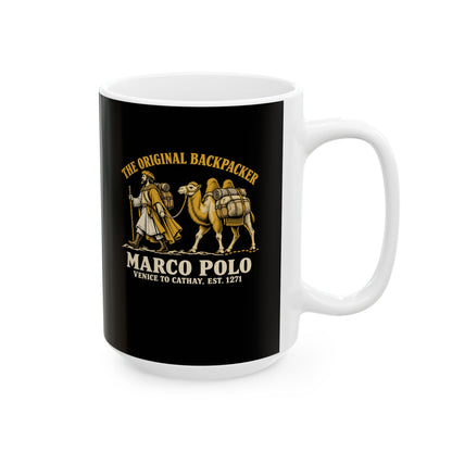 Marco Polo The Original Backpacker Ceramic Mug, (11oz, 15oz)