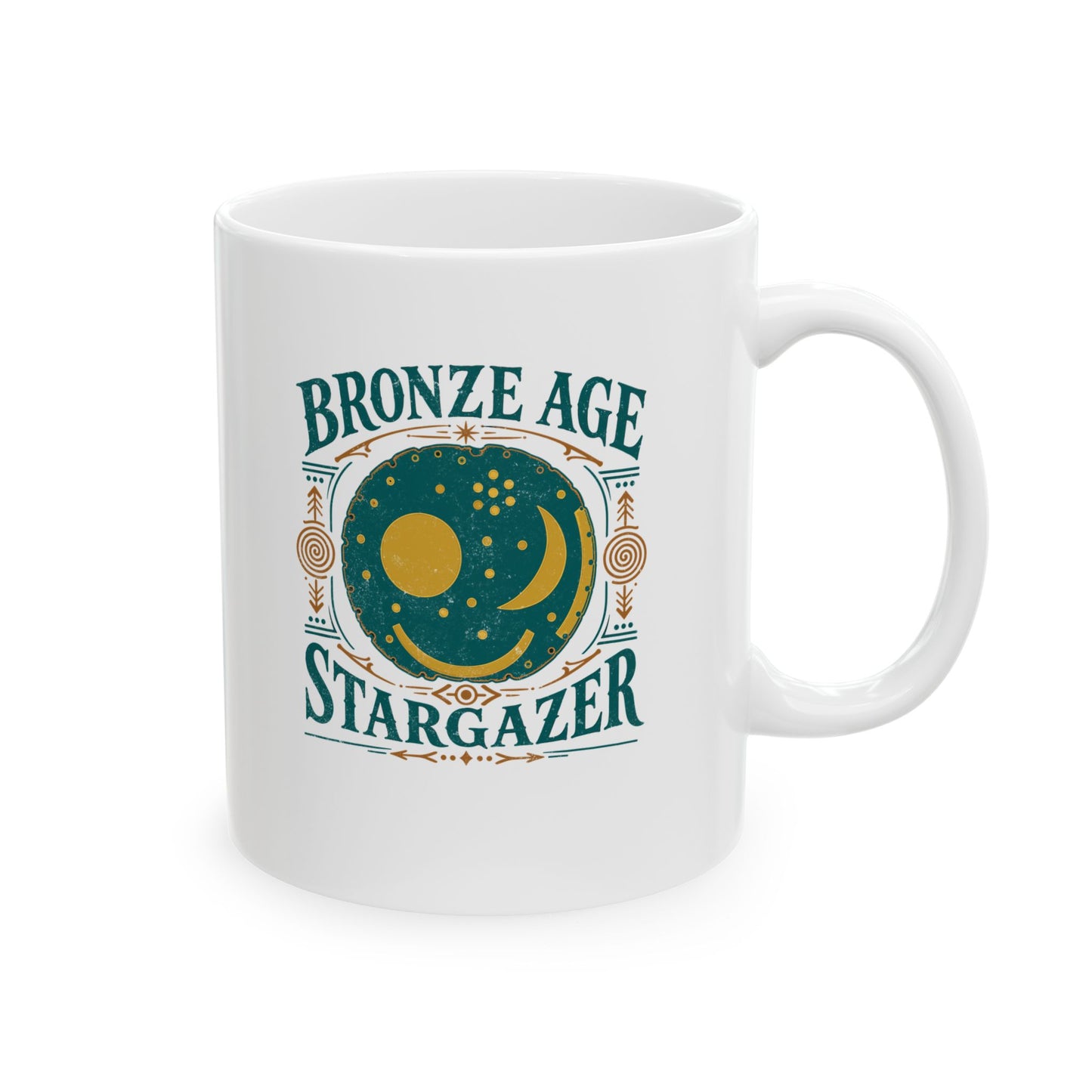 Nebra Disk Bronze Age Stargazer Ceramic Mug, (11oz, 15oz)