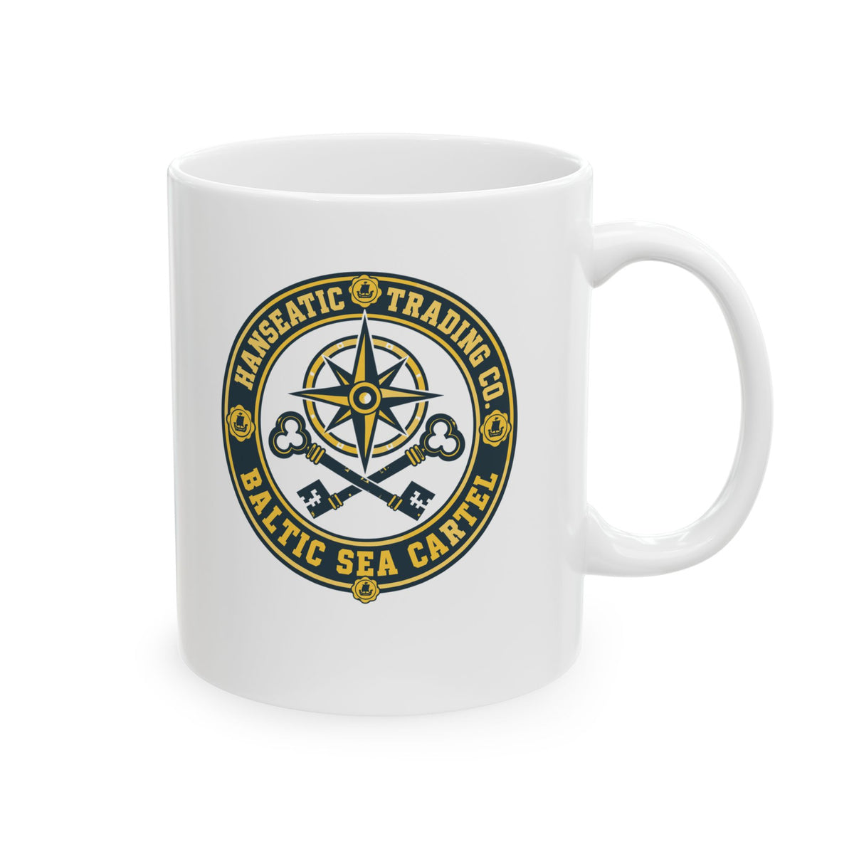 Hanseatic Trading Co Baltic Sea Cartel Ceramic Mug, (11oz, 15oz)