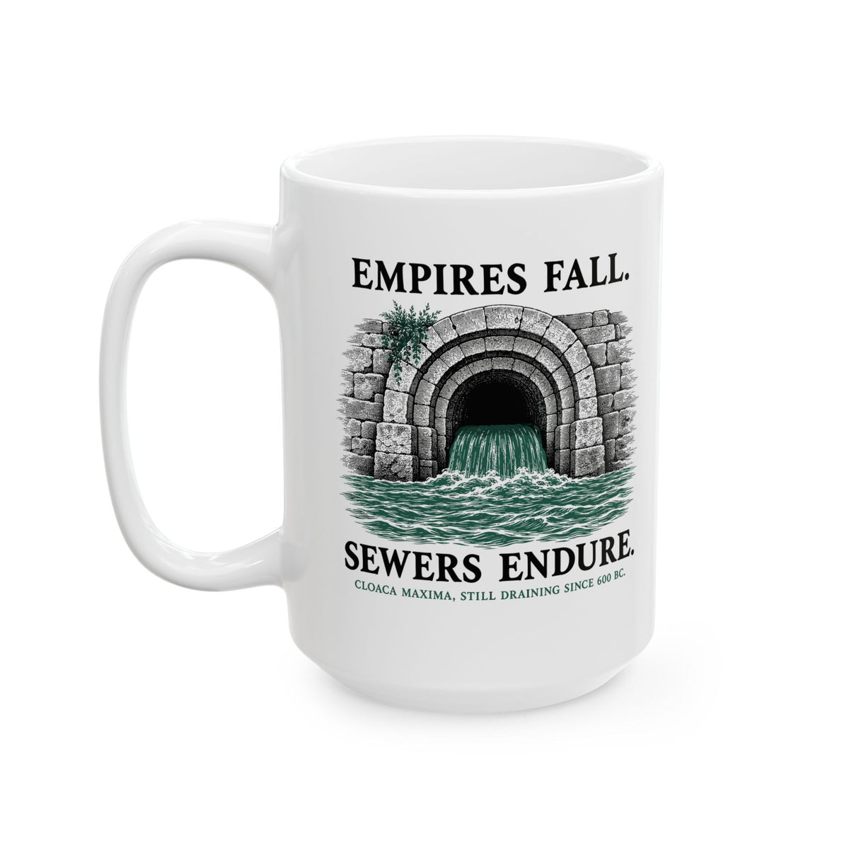 Empires Fall Sewers Endure Cloaca Maxima Ceramic Mug, (11oz, 15oz)