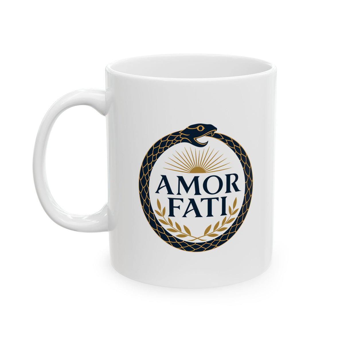 Ouroboros Amor Fati Ceramic Mug, (11oz, 15oz)
