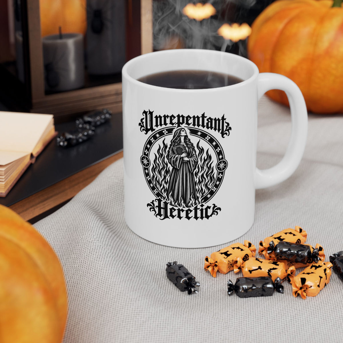 Unrepentant Heretic Woman Ceramic Mug, (11oz, 15oz)