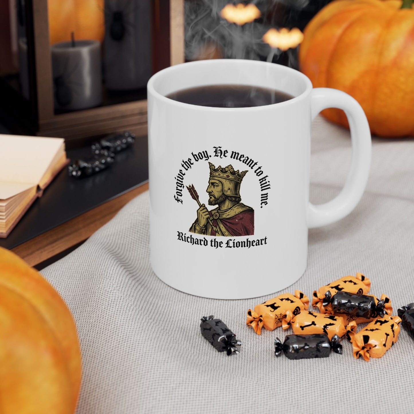 Forgive the Boy Richard the Lionheart Ceramic Mug, (11oz, 15oz)