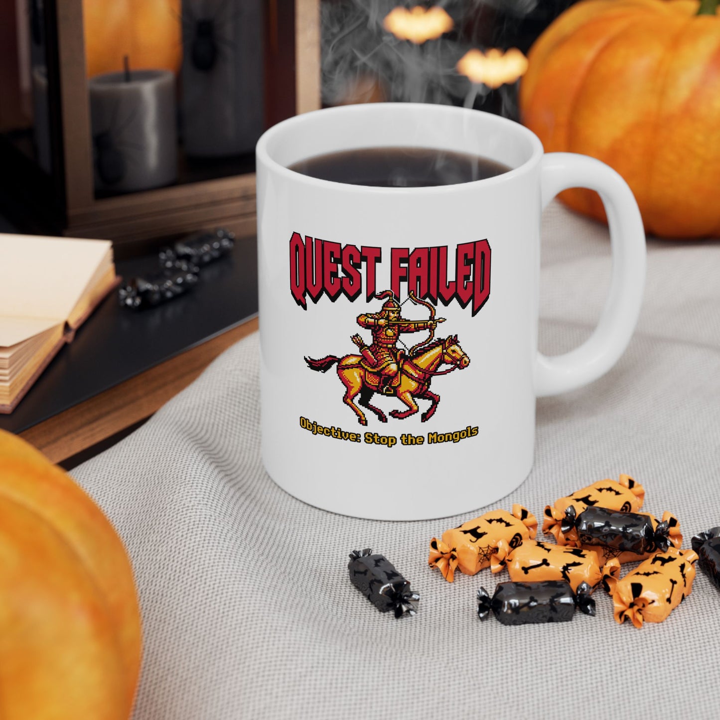 Mongol Invasion Quest Failed Ceramic Mug, (11oz, 15oz)