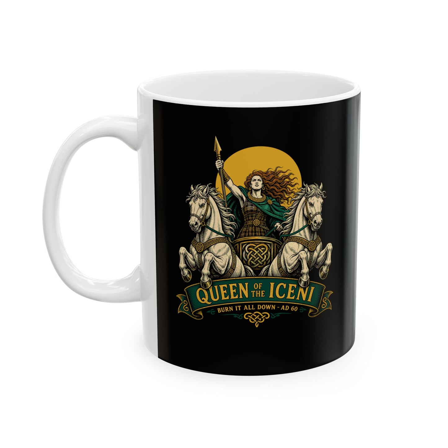 Boudica Burn it All Down Ceramic Mug, (11oz, 15oz)