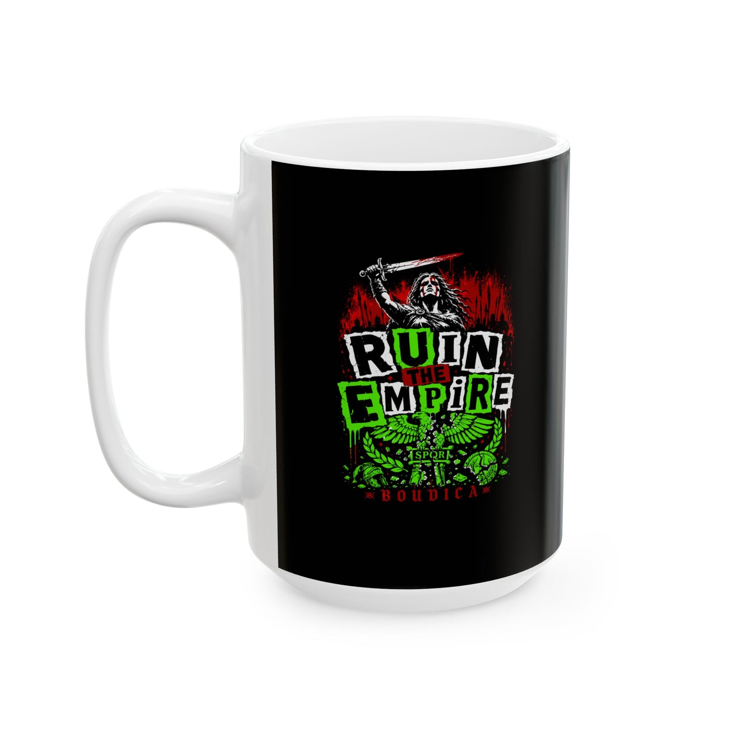 Boudica Punk Style Ruin Empire Ceramic Mug, (11oz, 15oz)