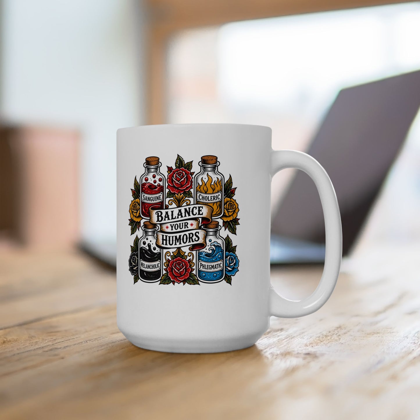 Balance Your Humors Ceramic Mug, (11oz, 15oz)
