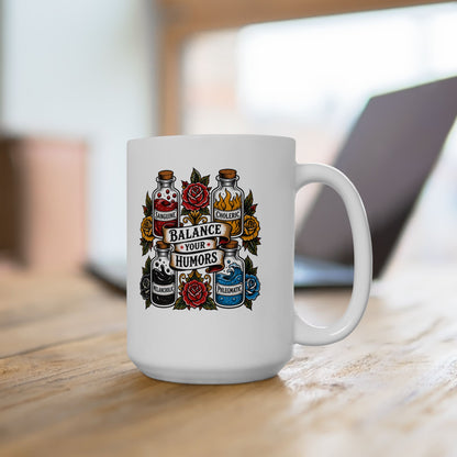 Balance Your Humors Ceramic Mug, (11oz, 15oz)