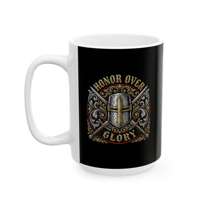 Honor Over Glory Knight Ceramic Mug, (11oz, 15oz)