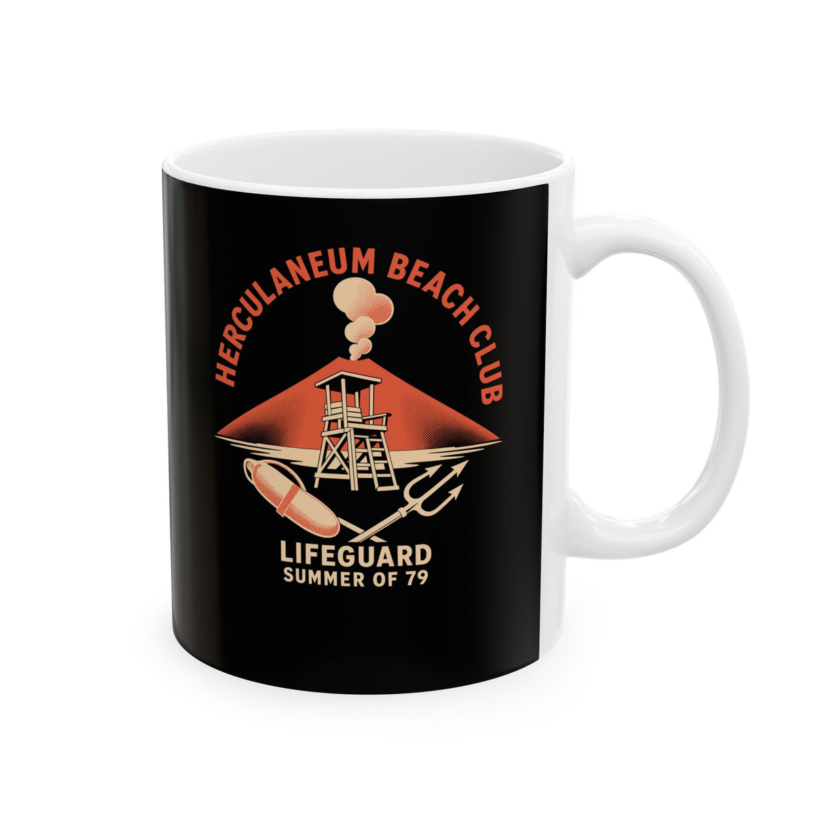Herculaneum Beach Club Lifeguard Ceramic Mug, (11oz, 15oz)