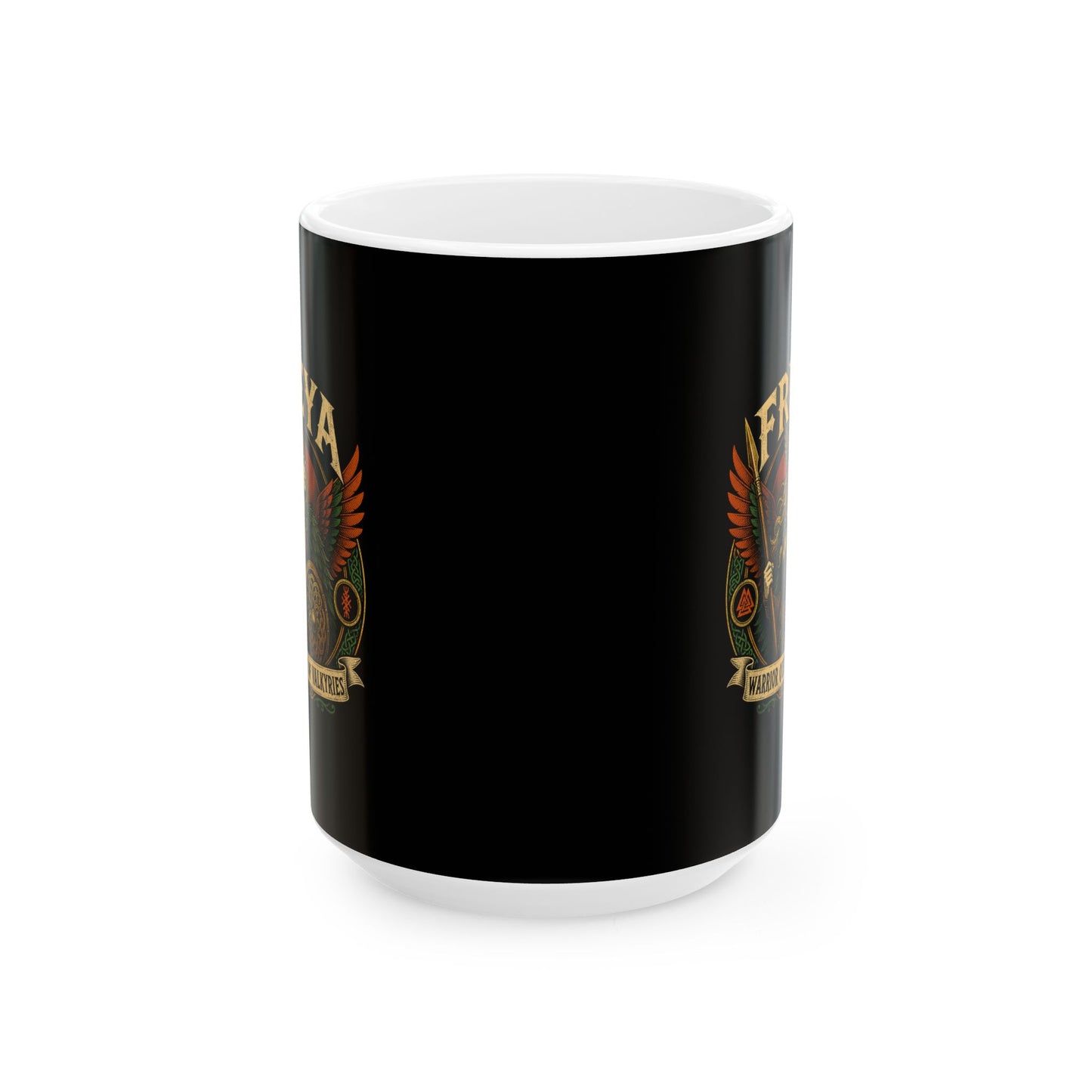 Freya Warrior Queen of the Valkyries Ceramic Mug, (11oz, 15oz)