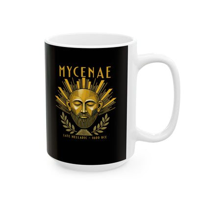 Mask of Agamemnon Mycenae Ceramic Mug, (11oz, 15oz)