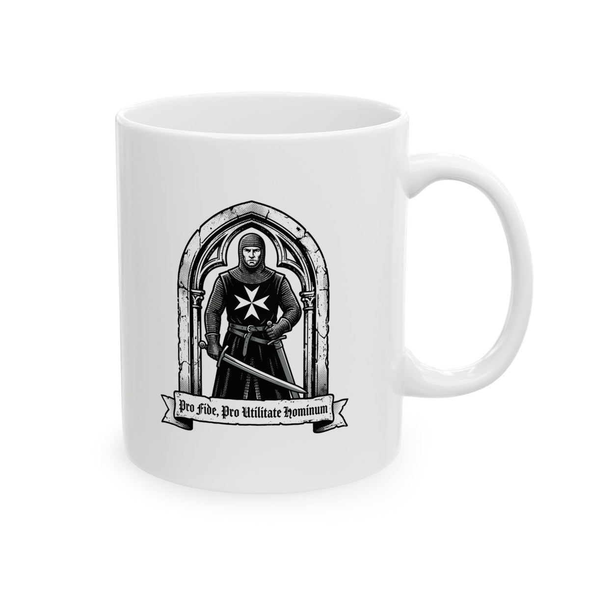 Knight Hospitaller For Faith For Benefit of Man Ceramic Mug, (11oz, 15oz)