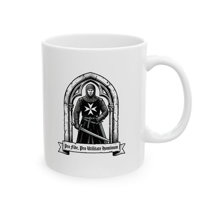 Knight Hospitaller For Faith For Benefit of Man Ceramic Mug, (11oz, 15oz)