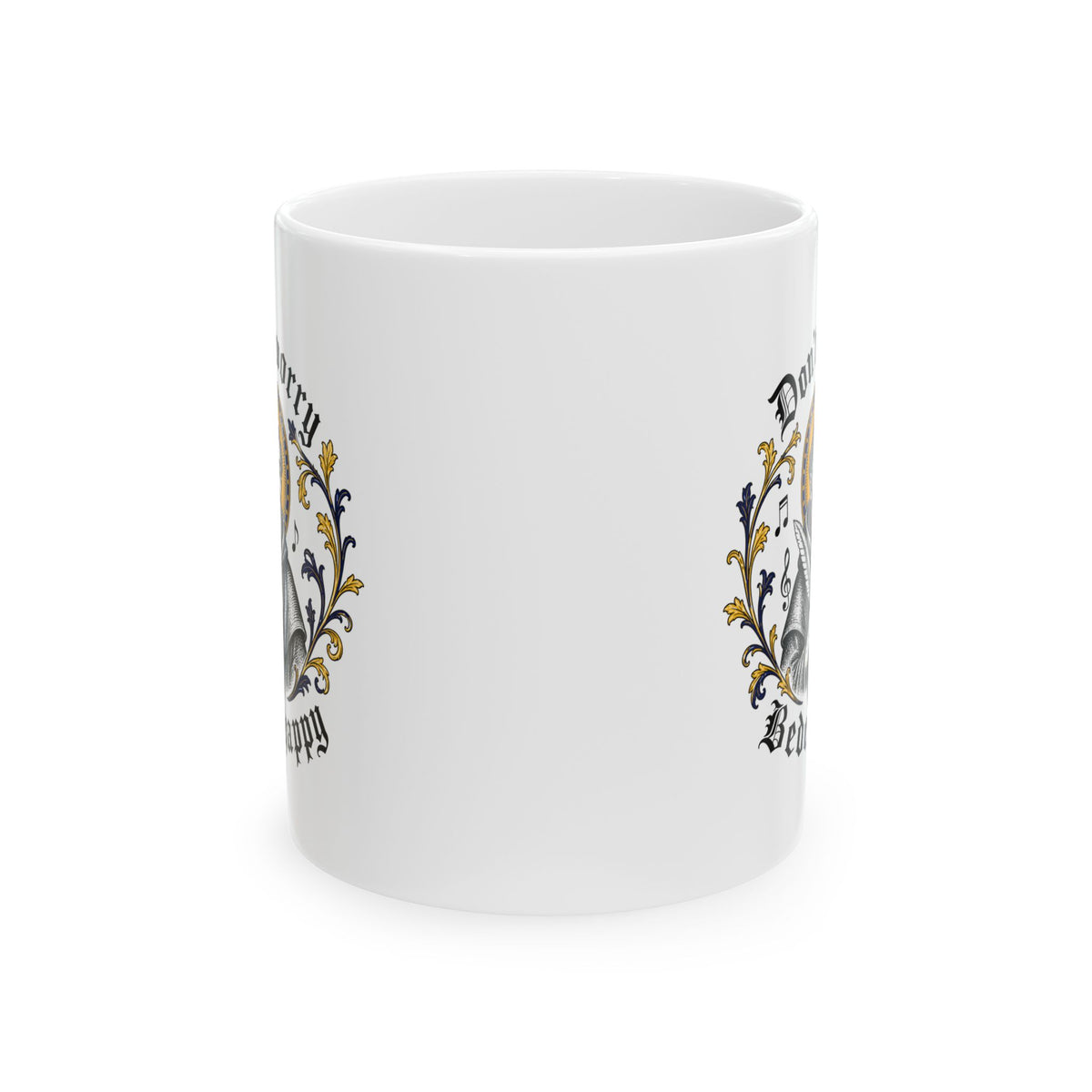 Don't Worry Venerable Bede Happy Ceramic Mug, (11oz, 15oz)