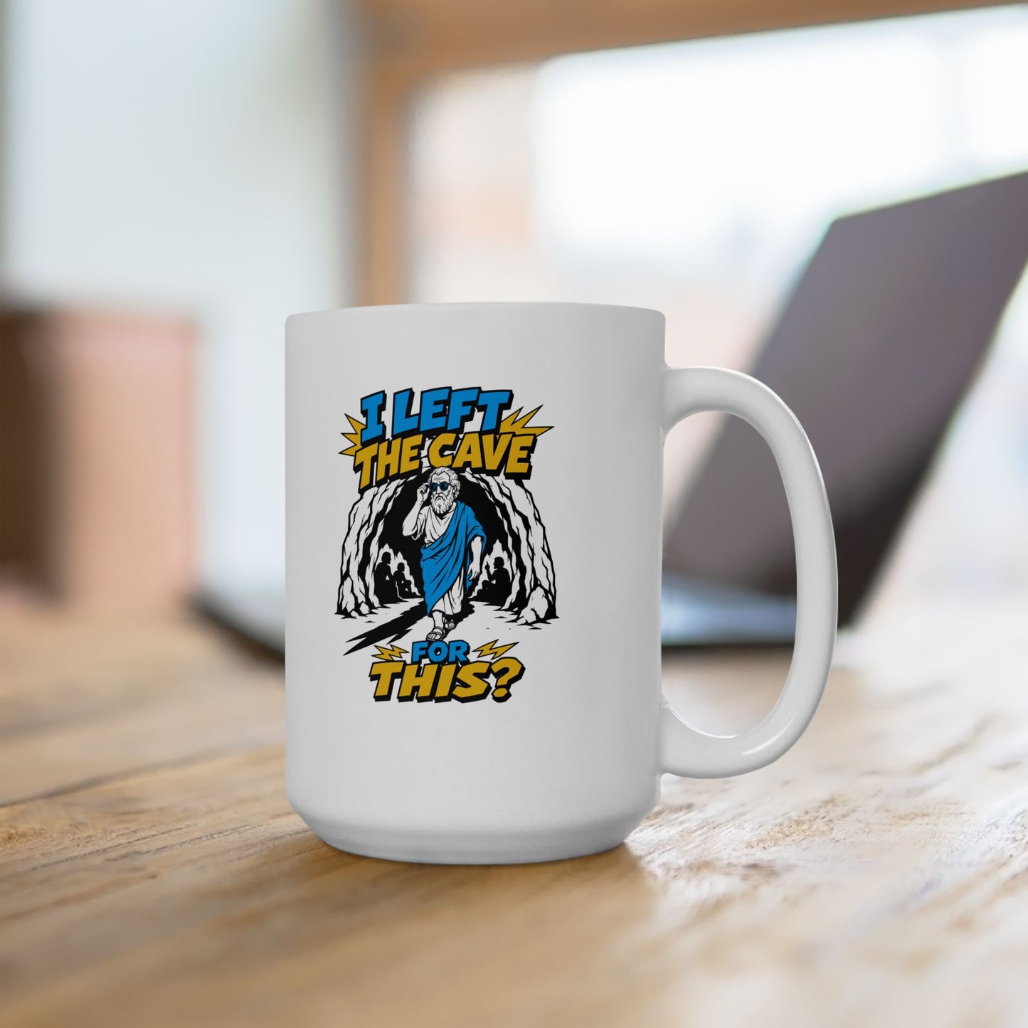 Plato Left the Cave for This Ceramic Mug, (11oz, 15oz)
