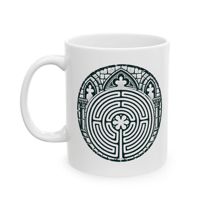 Chartres Cathedral Labyrinth Ceramic Mug, (11oz, 15oz)